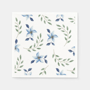 floral blue print pattern seamless   napkin