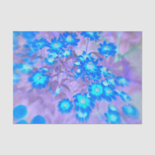 Floral Blue Purple Fine Art Design Decoupage Tissue Paper