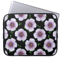 Floral Blue Purple Geranium on any Colour