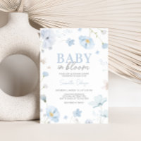 Floral Blue Spring Baby in Bloom Baby Shower