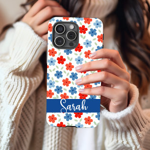 Floral Blues Blue iPhone 15 Case
