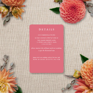 Floral Blur Modern Elegant Summer Autumn Wedding Enclosure Card
