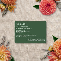 Floral Blur Modern Elegant Summer Autumn Wedding Enclosure Card