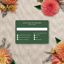 Floral Blur Modern Elegant Summer Autumn Wedding RSVP Card