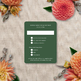 Floral Blur Modern Elegant Summer Autumn Wedding RSVP Card