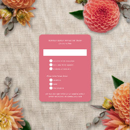Floral Blur Modern Elegant Summer Autumn Wedding RSVP Card