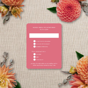 Floral Blur Modern Elegant Summer Autumn Wedding RSVP Card