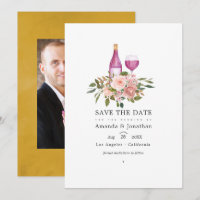 Floral Blush and Gold Wine Tasting Wedding