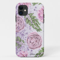*~* Floral Blush Lavender PEONY Purple Glitter