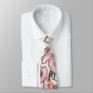 Floral-blush Necktie Trendy Floral Wedding Tie