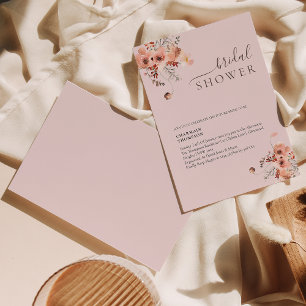 Floral Blush Pink Bridal Shower Invitation