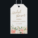 Floral Blush Pink Gold Confetti Bridal Shower Gift Tags<br><div class="desc">Matching Collection in the Little Bayleigh Store!</div>