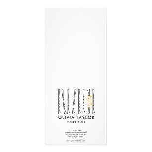 Floral Bobby Pins Hair Stylist Hair Salon Rack Card