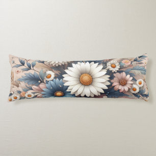 Floral Body Pillow   Cosy Boho Bedroom Bliss