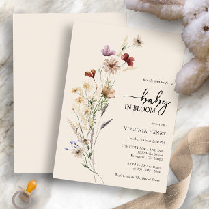 Floral Boho Baby Shower Invitation