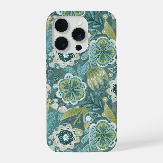 Floral Boho Botanical Pattern iPhone Case (Back)