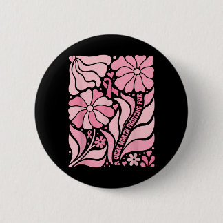 Floral Boho Breast Cancer Survivor A Cure Worth 6 Cm Round Badge