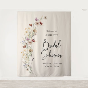Floral Boho Bridal Shower Tapestry