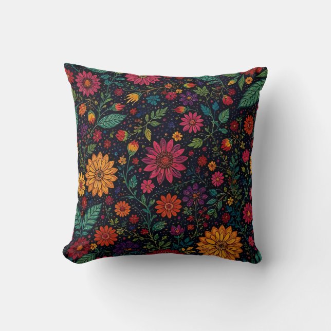 Floral Boho  Cushion (Front)