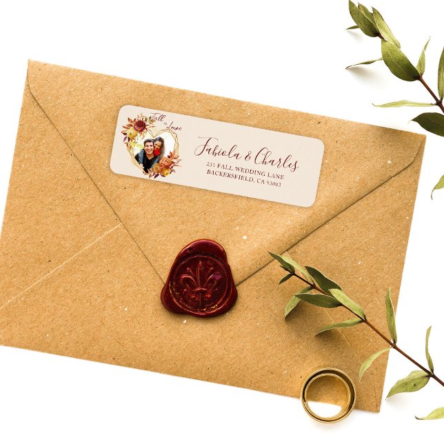 Floral Boho Fall in Love Photo Wedding Address (Creator Uploaded)