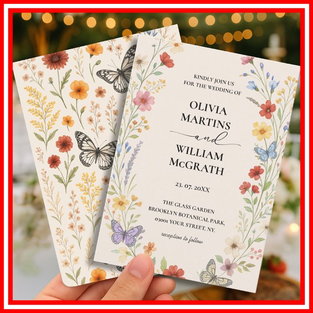 Floral Boho Terracotta Wedding Invitation (Creator Uploaded)