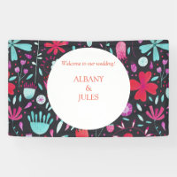 Floral Boho Watercolor Dark Wedding