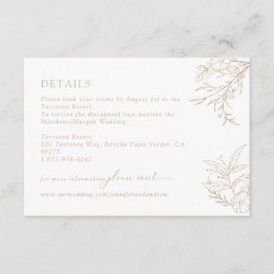 Floral Boho Wedding Details Enclosure Card
