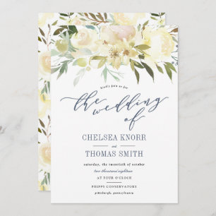 Floral Boho Wedding Invitation