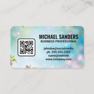 Floral Boke Background Business Card