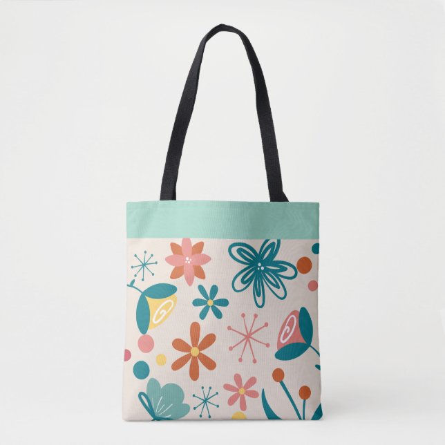 Floral boohoo tote  bag (Front)