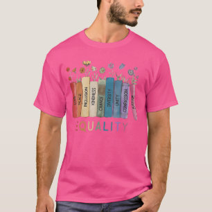 Floral Book Equality Human Rights Social Justice T-Shirt