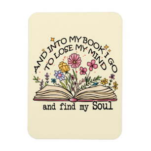 Floral Book Lover Magnet