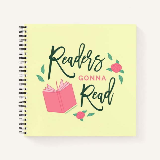 Floral Bookish Readers Gonna Read Notebook (Front)