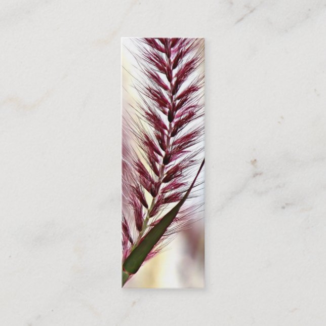 Floral Bookmark Mini Business Card (Front)