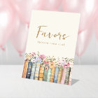 Floral Books Favours Sign