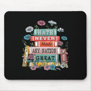 Floral Books Flower Anti Trump Democrat President Mouse Pad