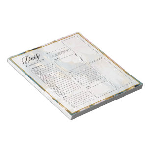 Floral border blank universal daily planner sheet notepad
