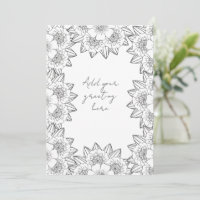 Floral Border | Colour Your Own Greeting