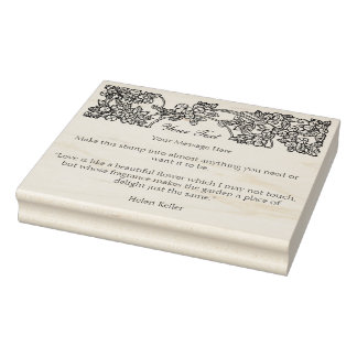 Floral Border Customise Rubber Stamp