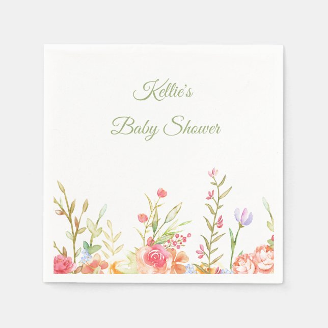 Floral Border Napkins (Front)