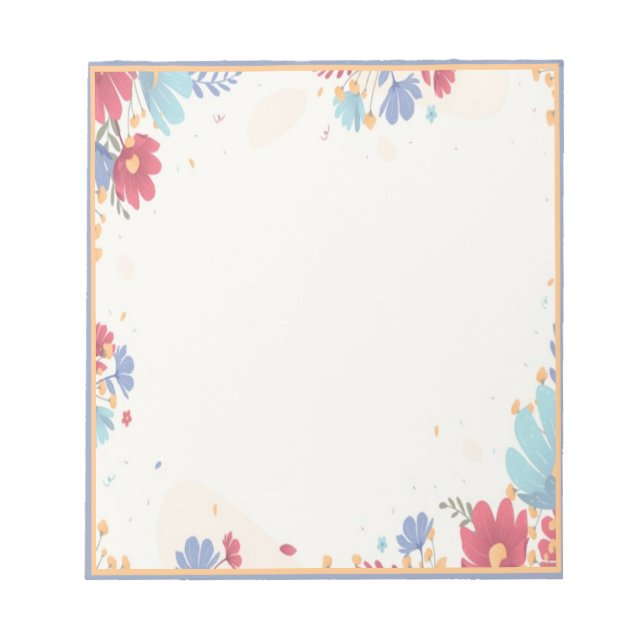 Floral border notepad (Front)
