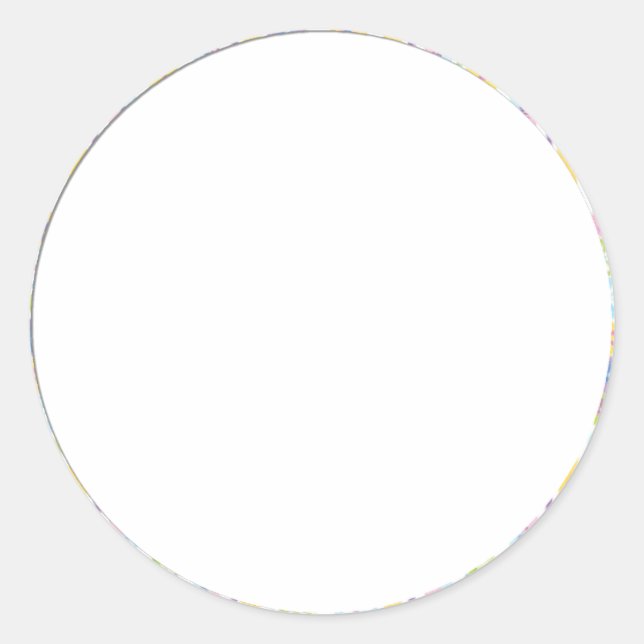 Floral Border Round Sticker D4 (Front)