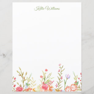 Floral Border Stationery
