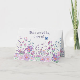 Floral Border Thank You Card