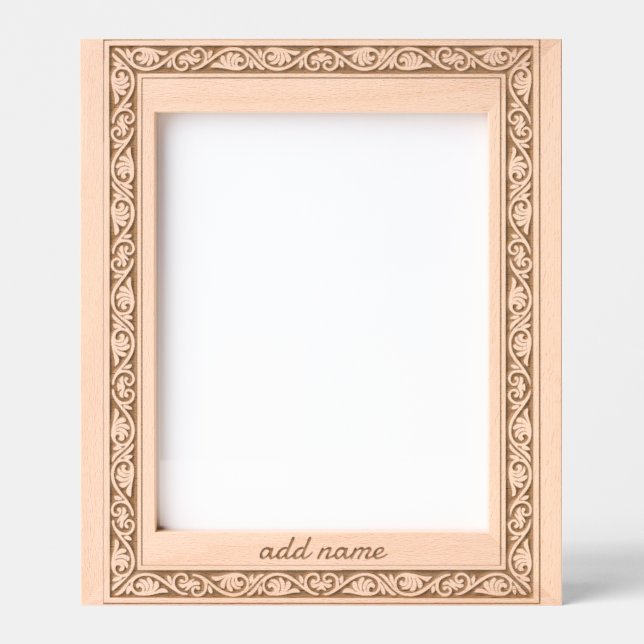 Floral Borders Anniversary Engraved frame (Front)