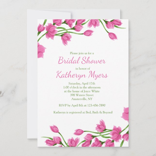 Floral Borders Invitation (Front)
