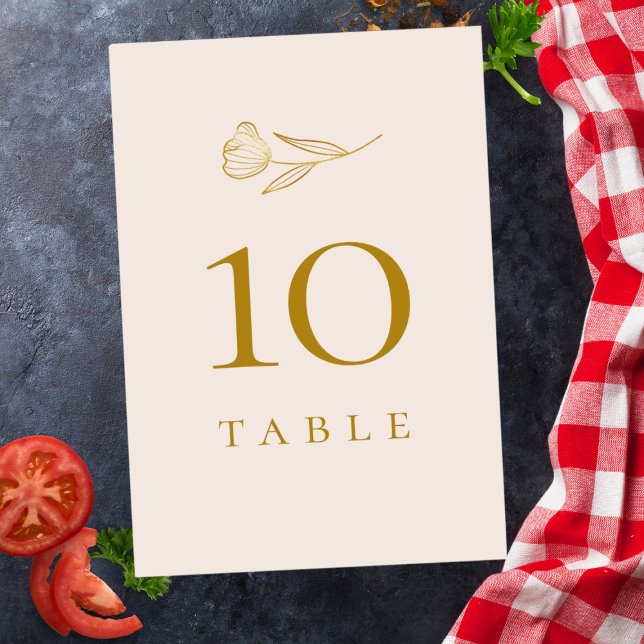 Floral Botanical Boho Minimal Wedding Table Number (Creator Uploaded)