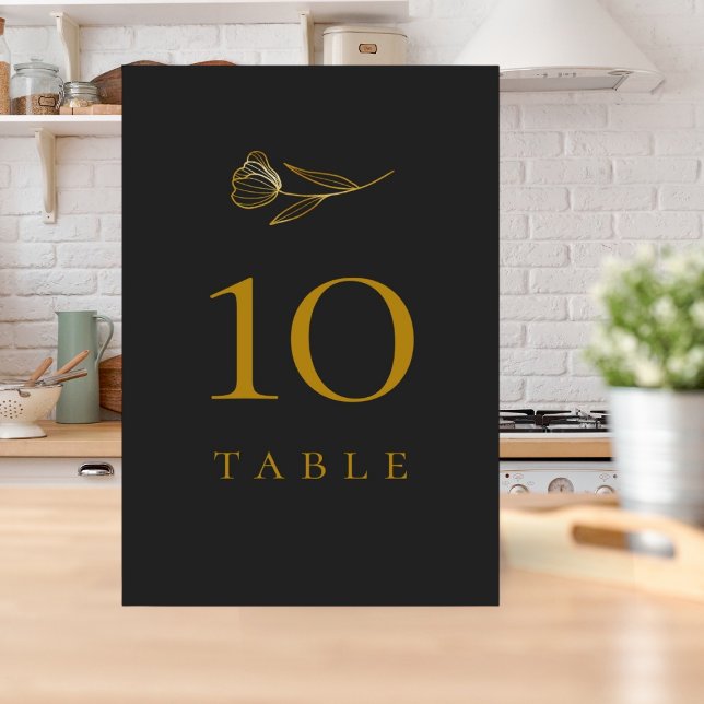 Floral Botanical Boho Minimal Wedding Table Number (Creator Uploaded)