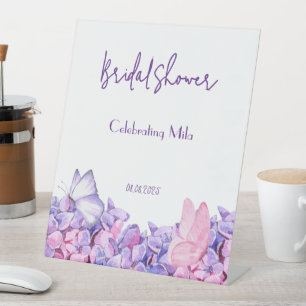 floral botanical butterflies bridal sign