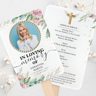 Floral Botanical Celebration of Life Hand Fan